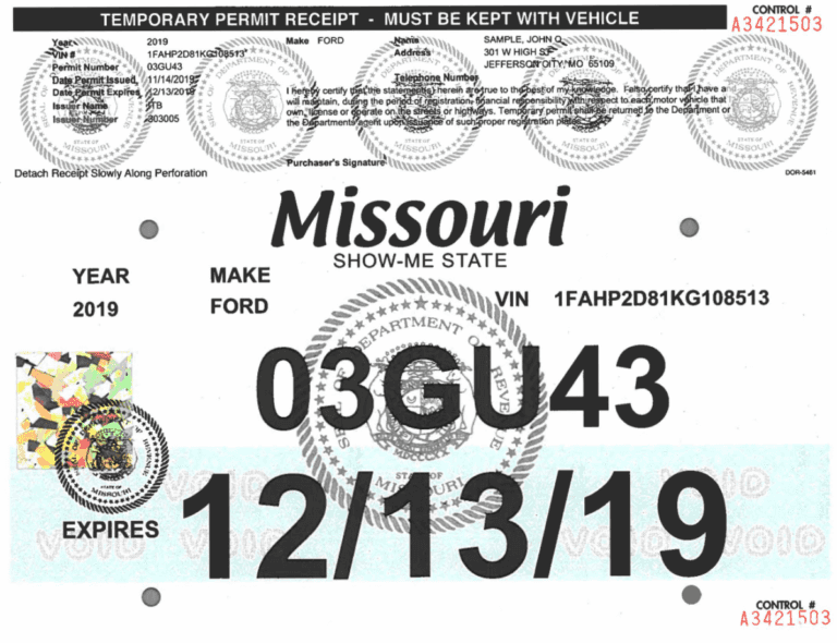 Missouri Vehicle Registration of New & Used Vehicles FAQ