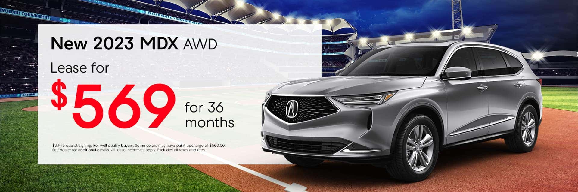 New 2023 MDX AWD Lease for $569 for 36 Months