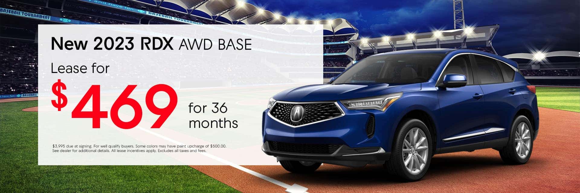 2023 RDX AWD BASE Lease for $469 for 36 Months