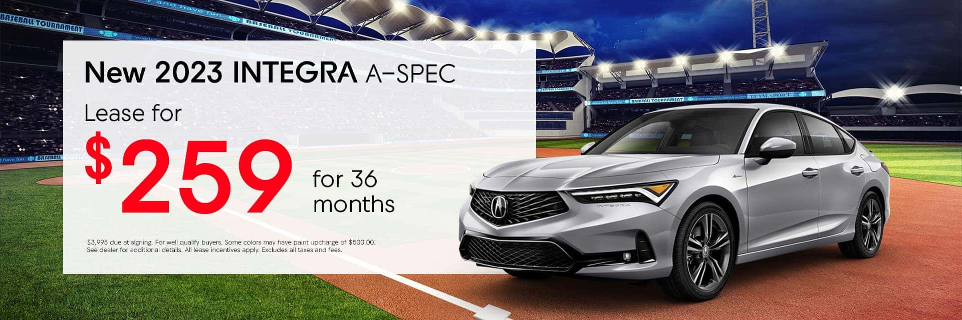 New 2023 INTEGRA A-SPEC Lease for $259 for 36 Months