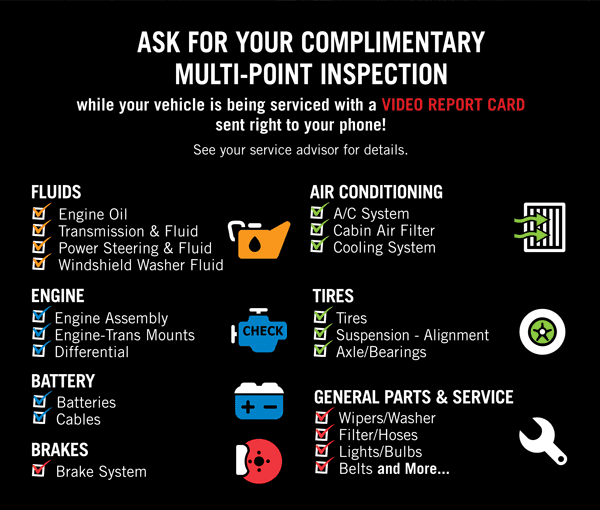 complimentary multi-point inspection