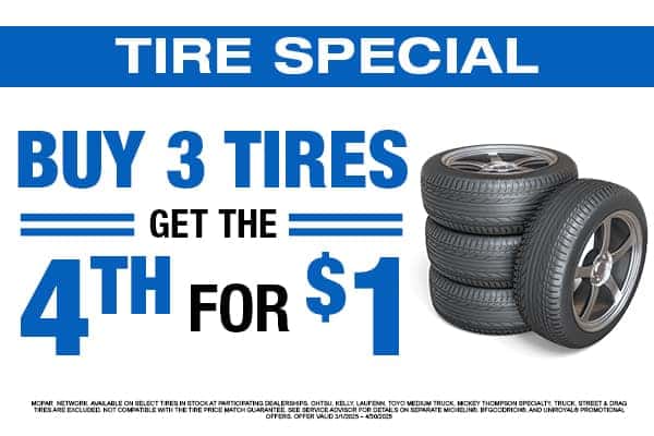 Buy 3 tires get 1 for $1