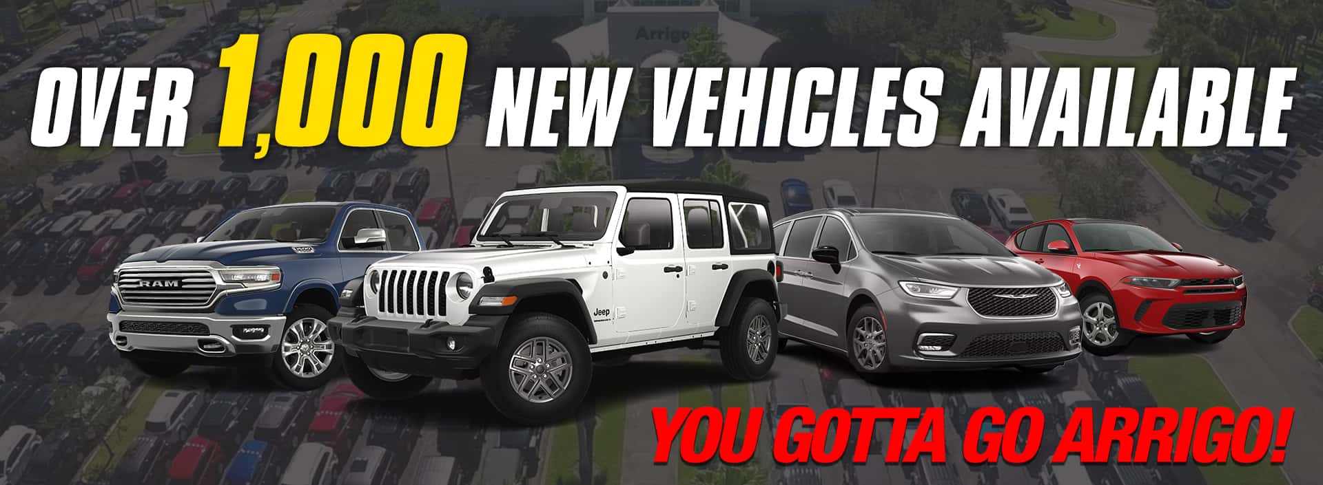 over 1000 new vehicles