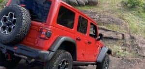 2023 Jeep Wrangler climbing rocks
