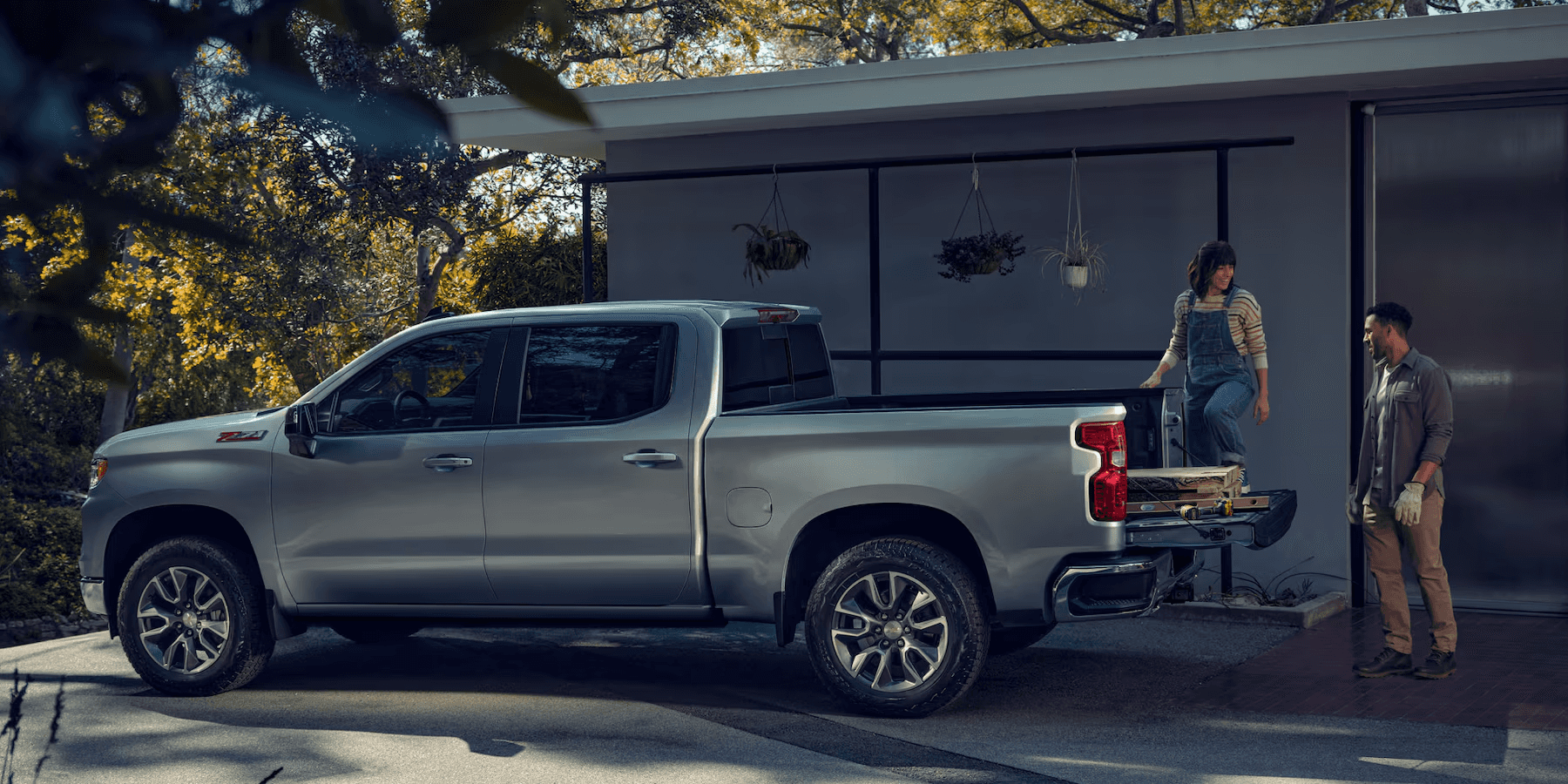 Side view of a Chevy Silverado truck