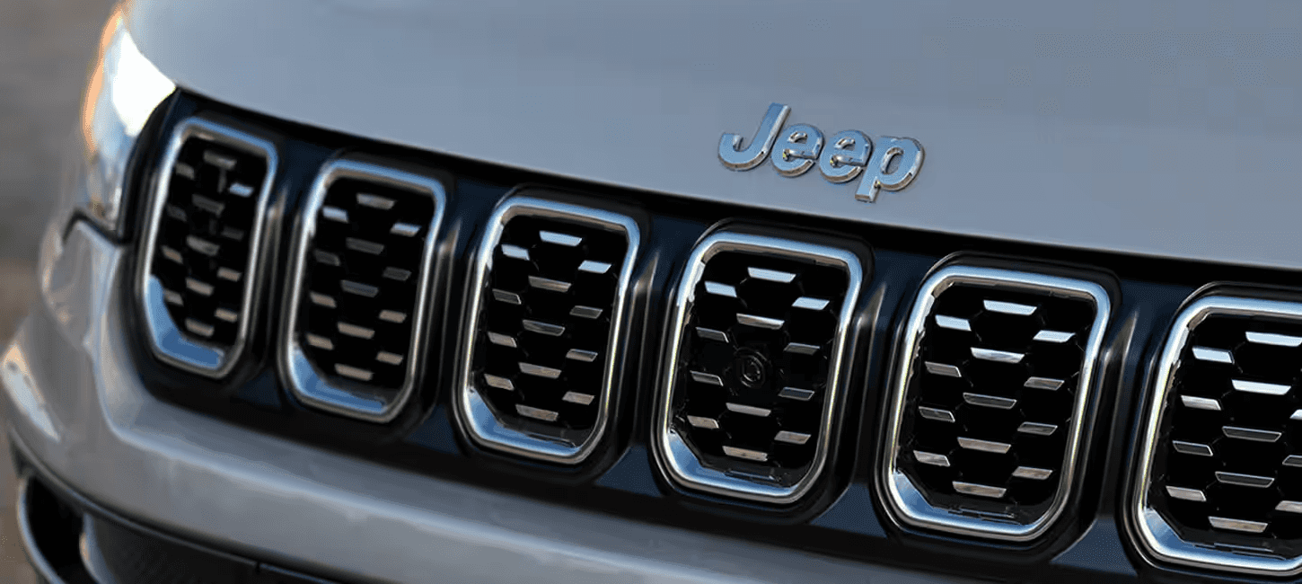 Front grille of a Jeep
