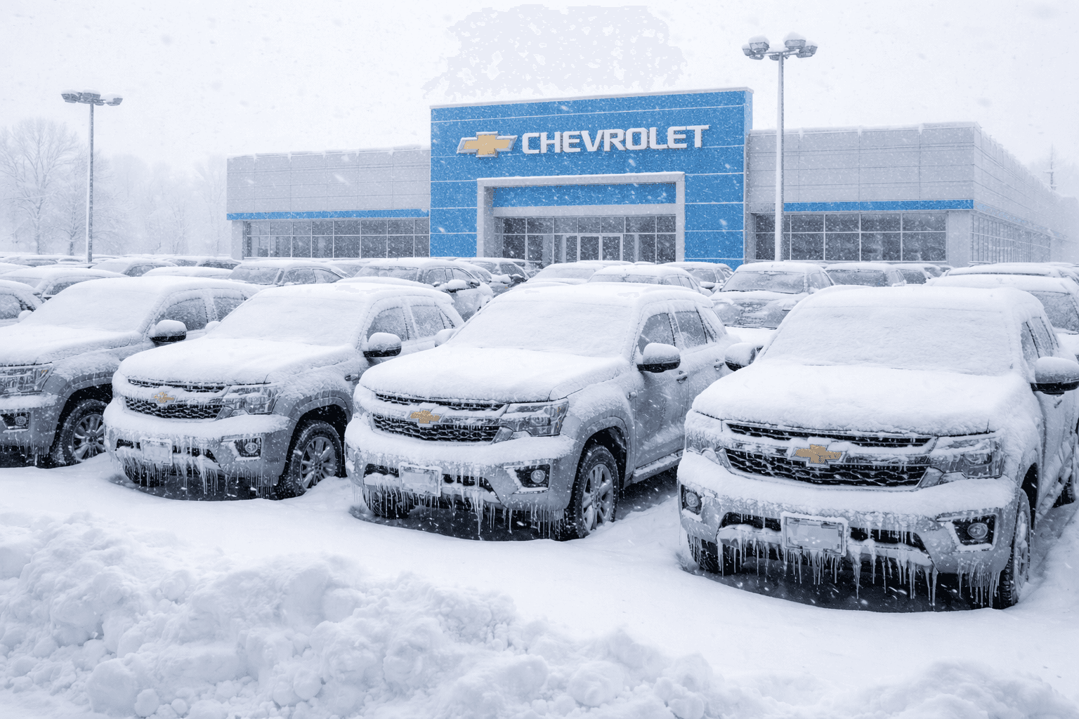 Frozen Chevrolet Parking Lot