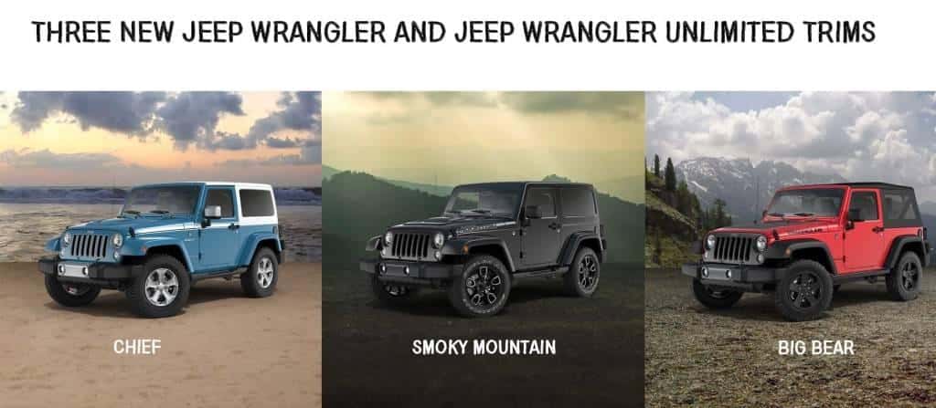 Three New Jeep Wrangler/ Wrangler Unlimited Trims