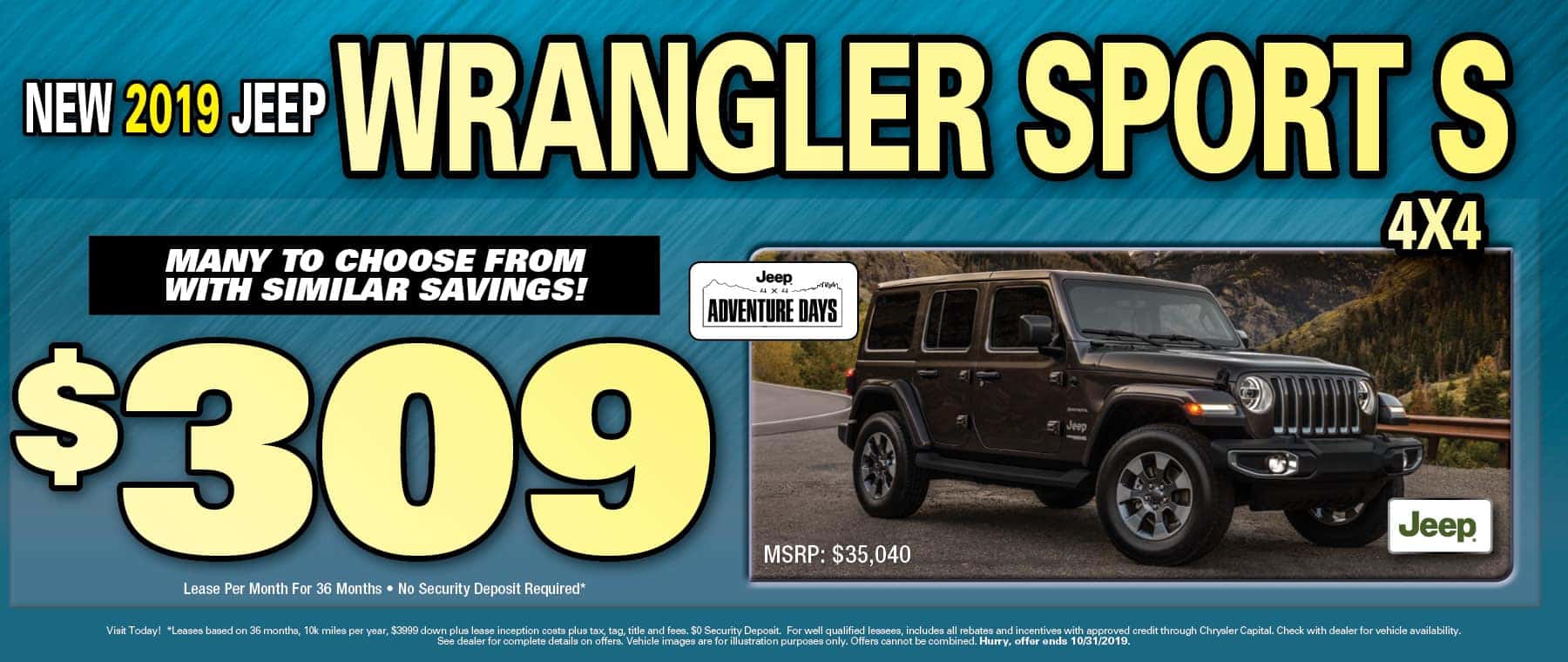 Wrangler $309 Lease