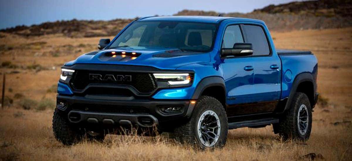 2022 dodge ram 1500 lifted blue