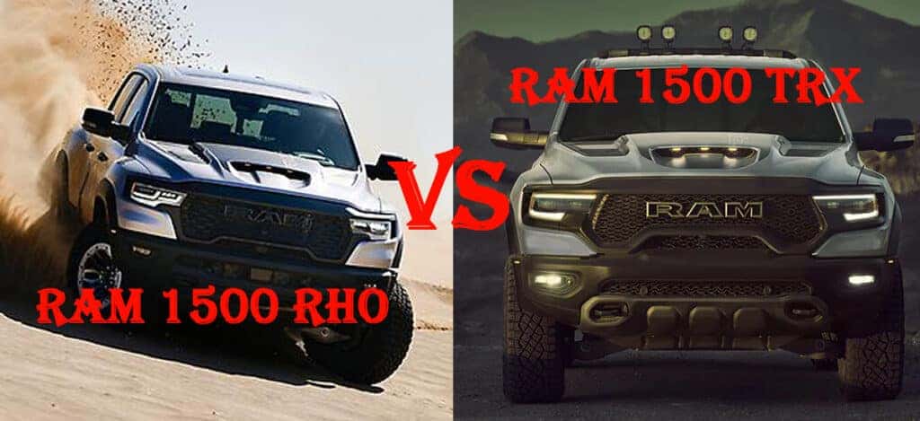 Comparison of the Ram 1500 TRX and New Ram 1500 RHO