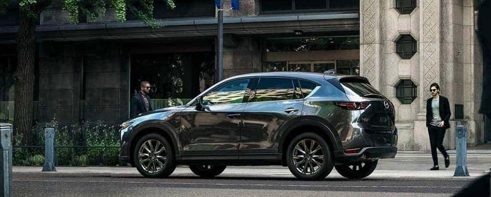 2019 Mazda CX-5 parked on street banner