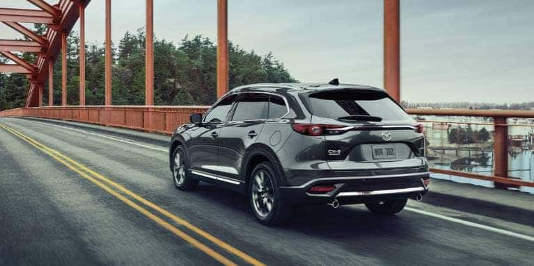 2020 Mazda CX-9 driving on bridge