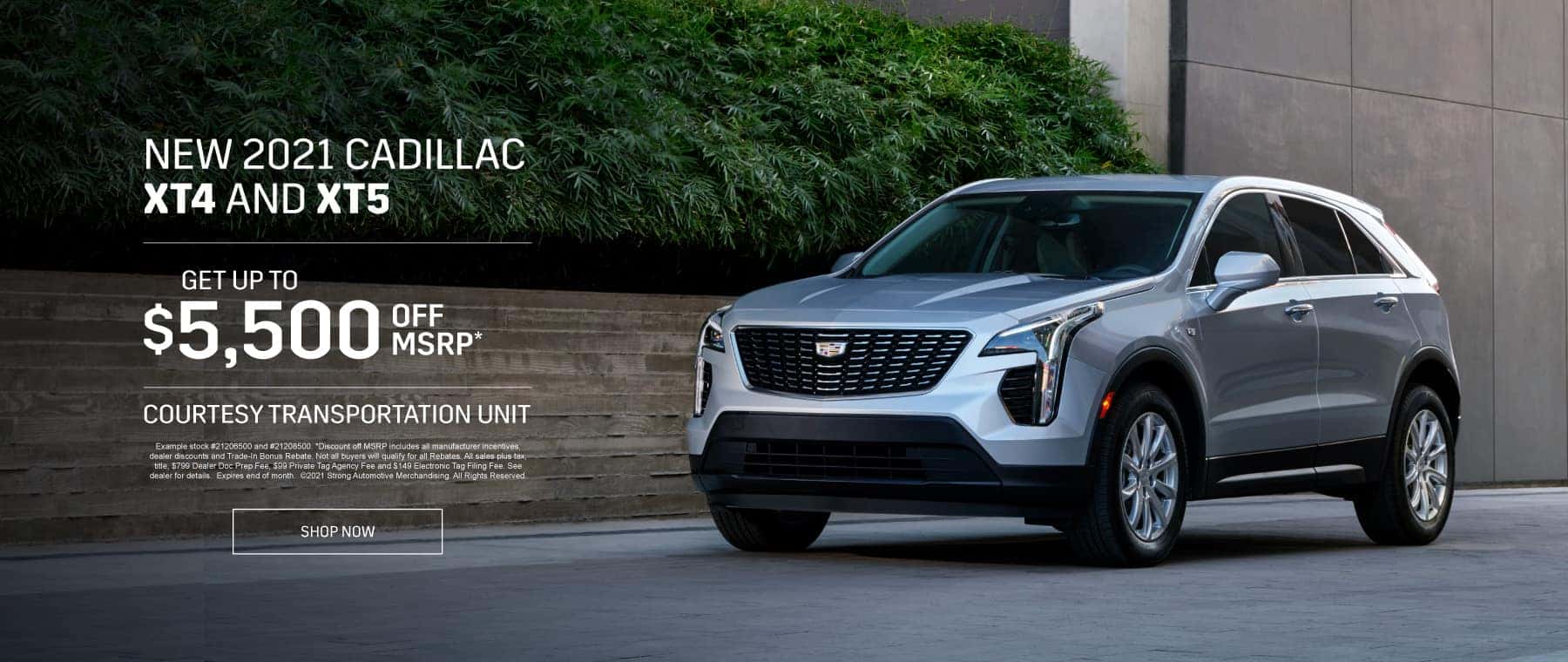 New 2021 Cadillac XT4 and XT5 - Get up to $5500 off msrp - Shop Now