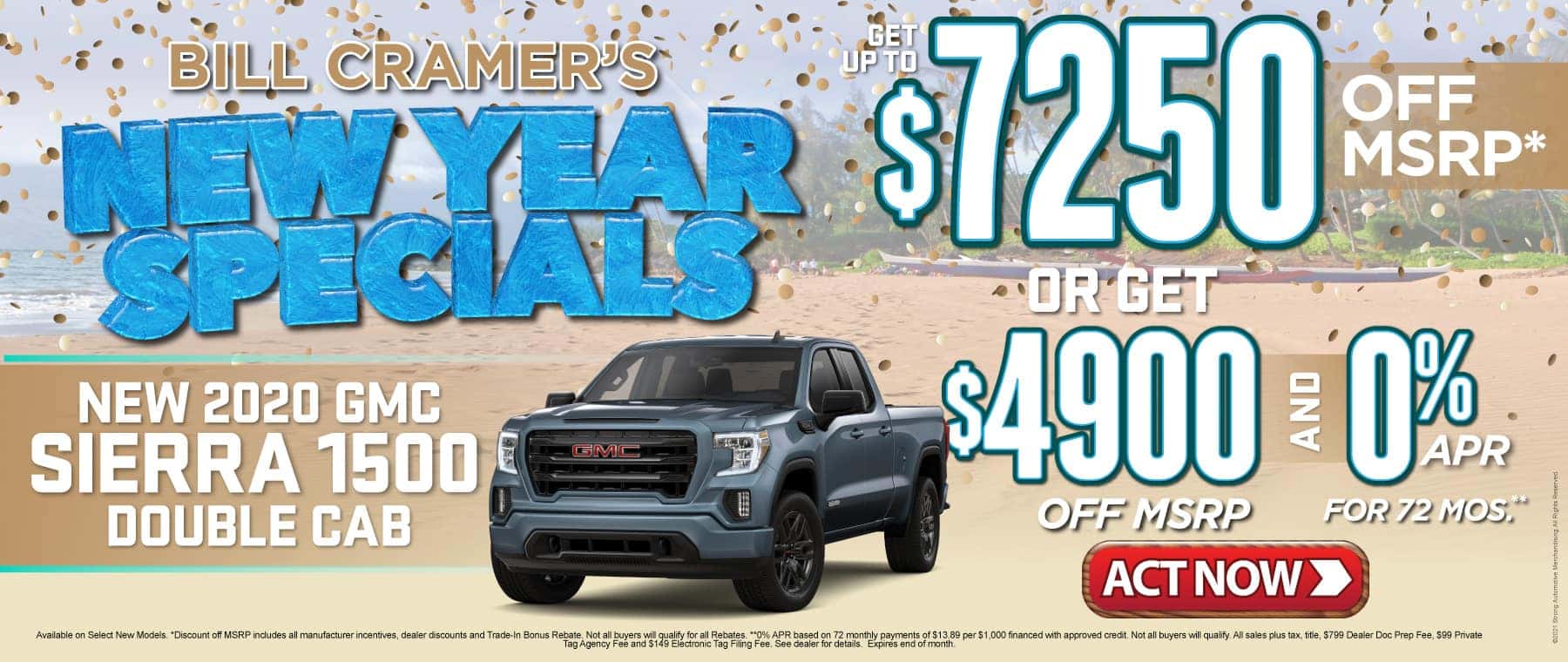 New 2020 GMC Sierra - Get up to $7250 off msrp - Act Now