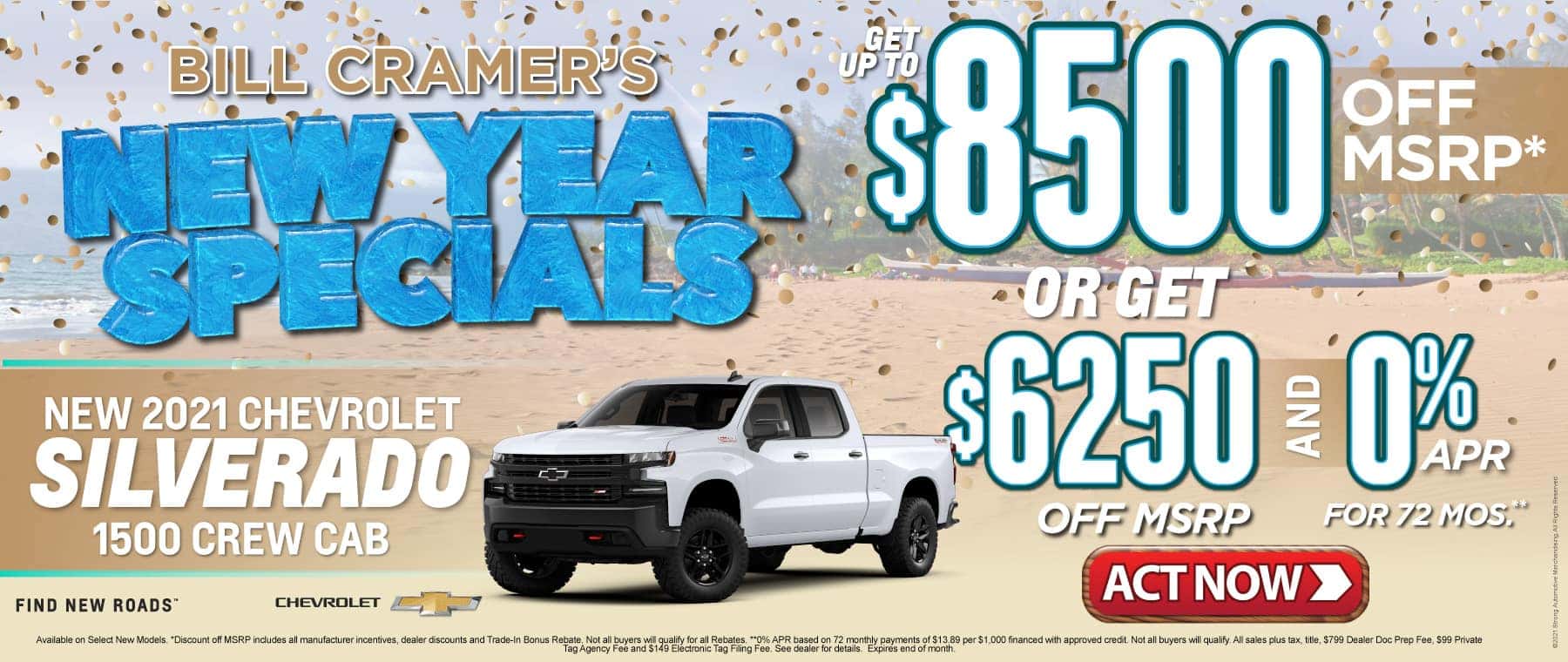 New 2021 Chevrolet Silverado - Get up to $8500 off msrp - Act Now