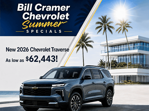 New 2026 Chevrolet Traverse as low as $62,443