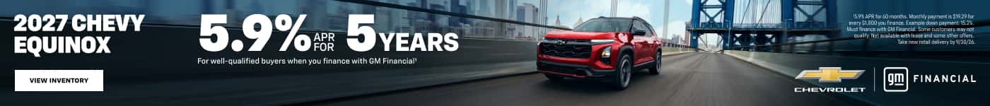 5.9% 5 YEARS For well-qualified buyers when you finance with GM Financial'