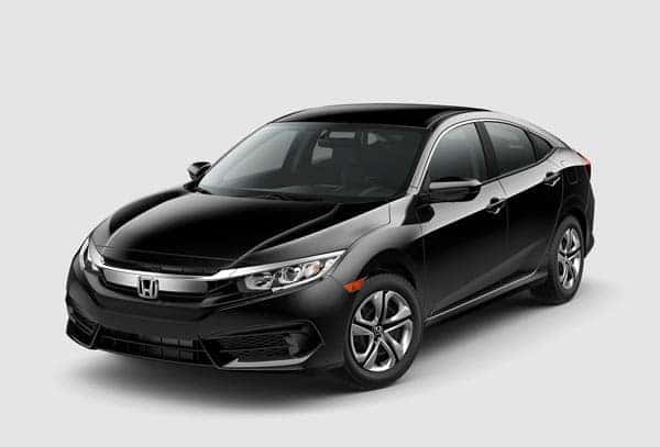 Black 2018 Honda Civic Sedan at an angle