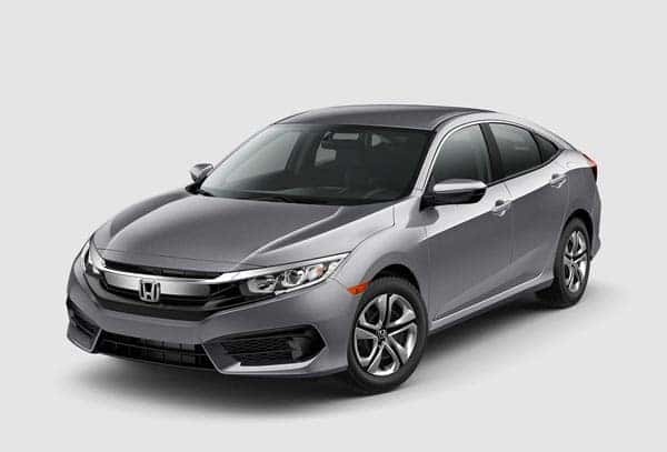 Silver 2018 Honda Civic Sedan at an angle