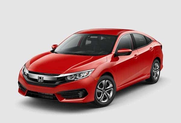 Red 2018 Honda Civic Sedan at an angle