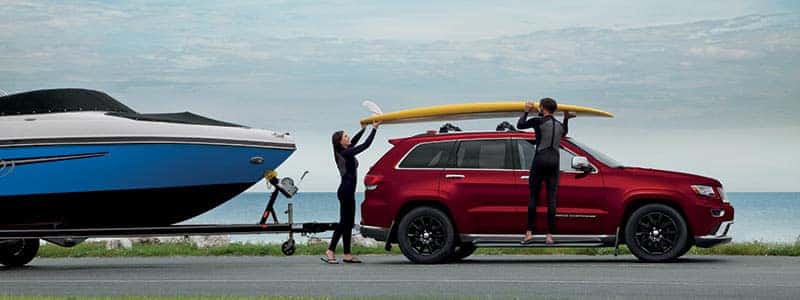 Jeep Towing Boat