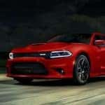 2018 Dodge Charger Red at Night on Highway