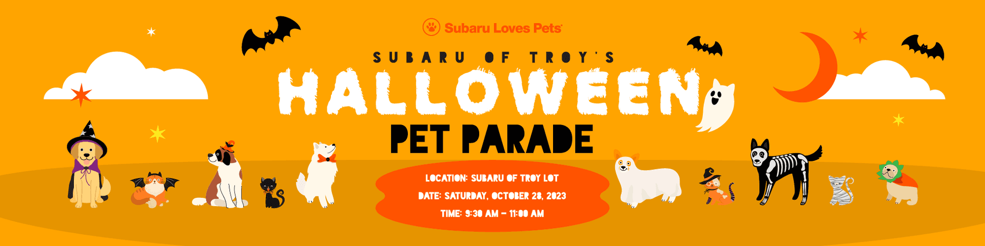 Subaru of Troy Pet Parade Event Banner