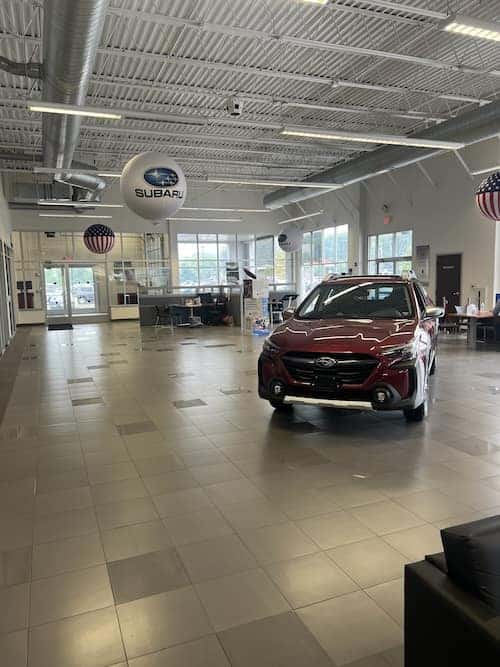 inside of car dealership