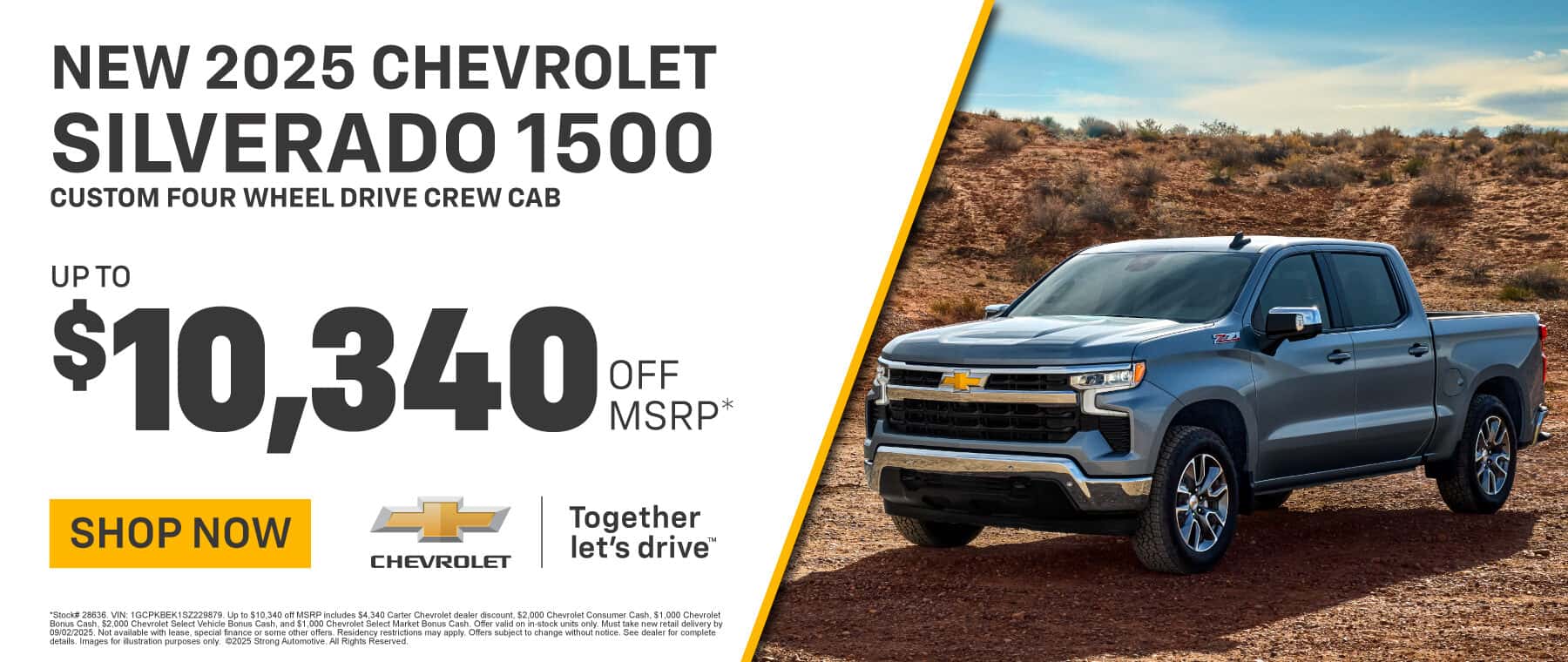New 2025 Chevrolet Silverado 1500 Custom Four Wheel Drive Crew Cab