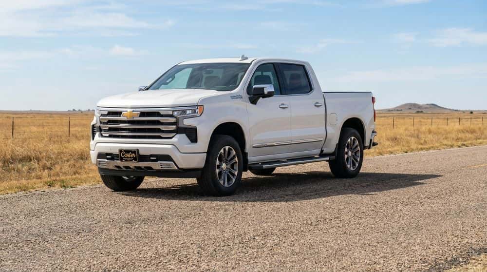 2026 Chevrolet Silverado 1500 on an open road
