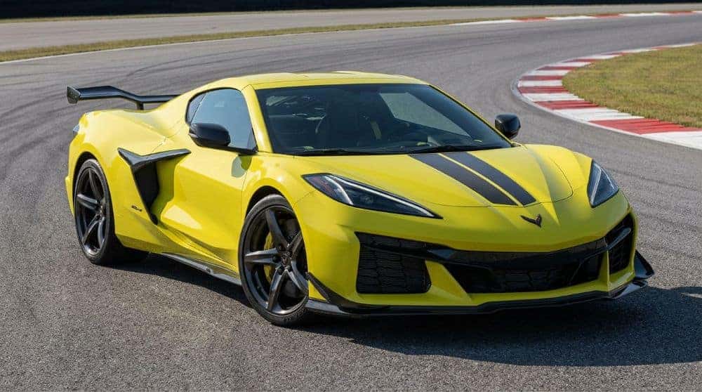 2027 Chevrolet Corvette Z06 on a racetrack