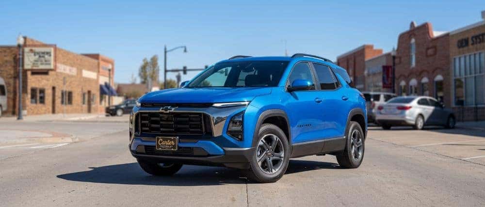 2027 Chevrolet Equinox parked on the Carter Chevrolet dealership lot in Okarche, Oklahoma