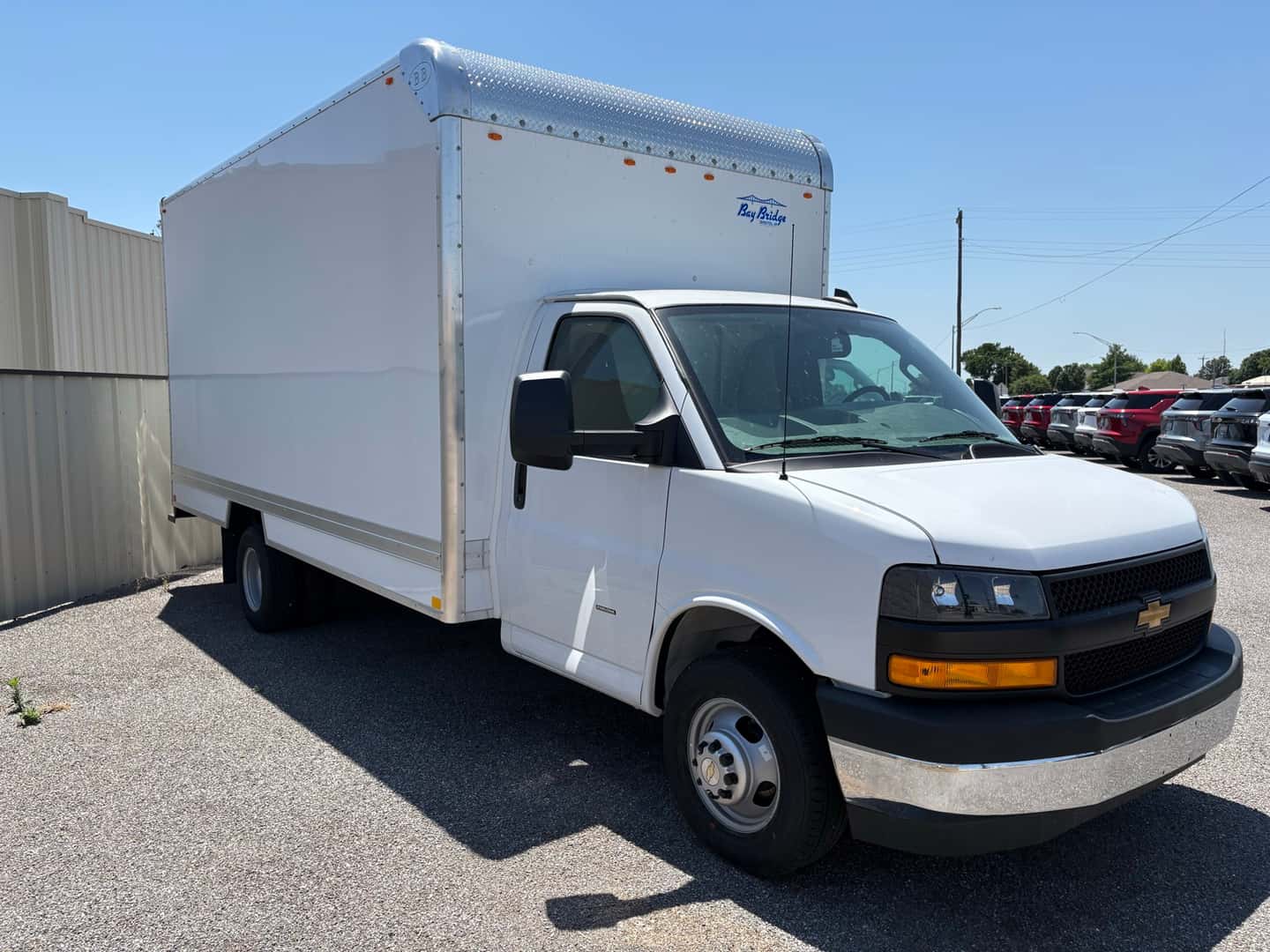 Chevrolet box truck upfit on a commercial cutaway chassis at Carter Chevrolet in Okarche, OK