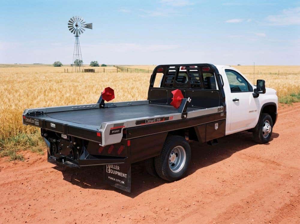 DewEze 984 bale bed arms and deck on a Chevrolet Silverado 3500HD at Carter Chevrolet in Oklahoma