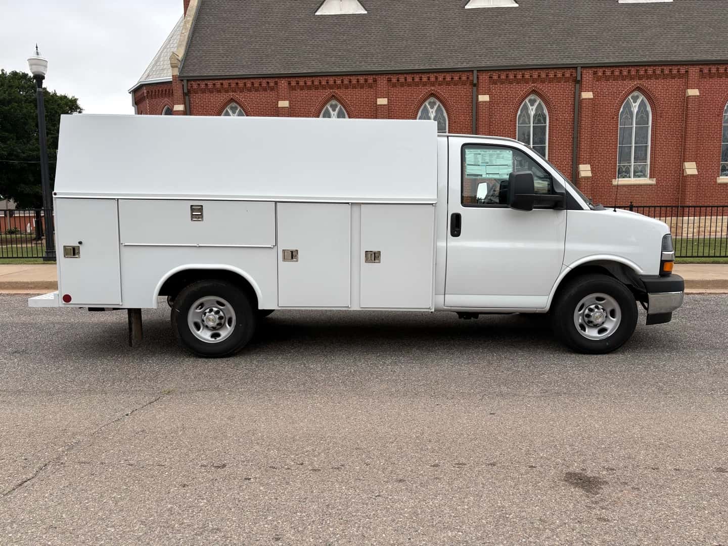 Chevrolet Express work van upfitted at Carter Chevrolet near Oklahoma City