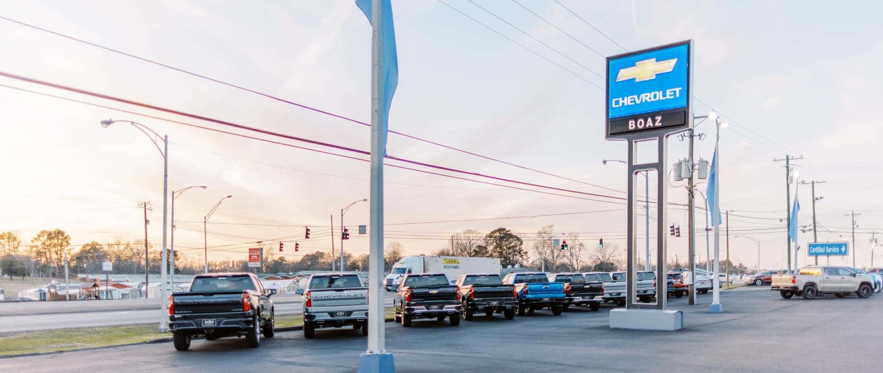 An exterior shot of the dealership