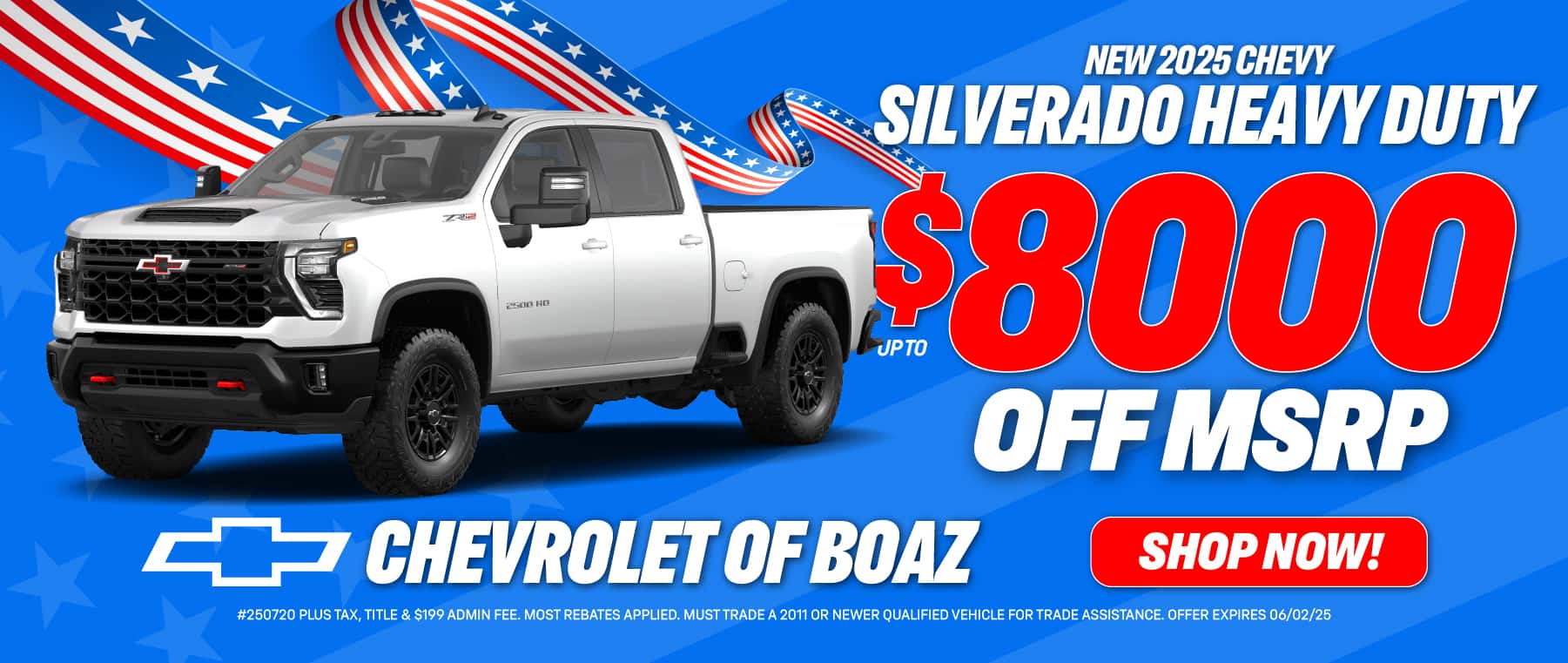 2025 Silverado Heavy Duty $8000 Off MSRP