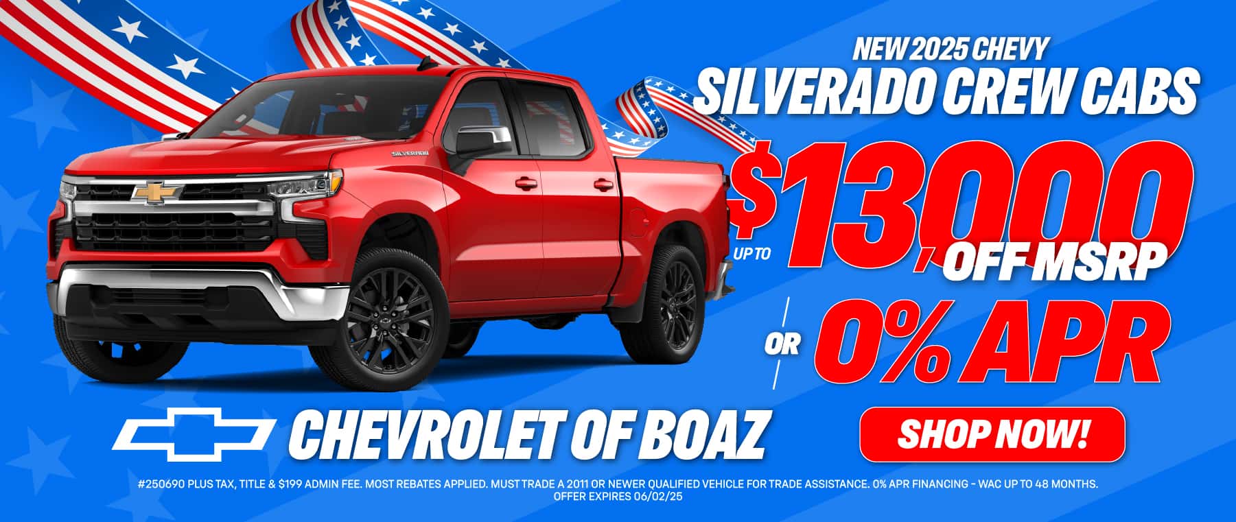 2025 Silverado 1500 $13,000 Off MSRP