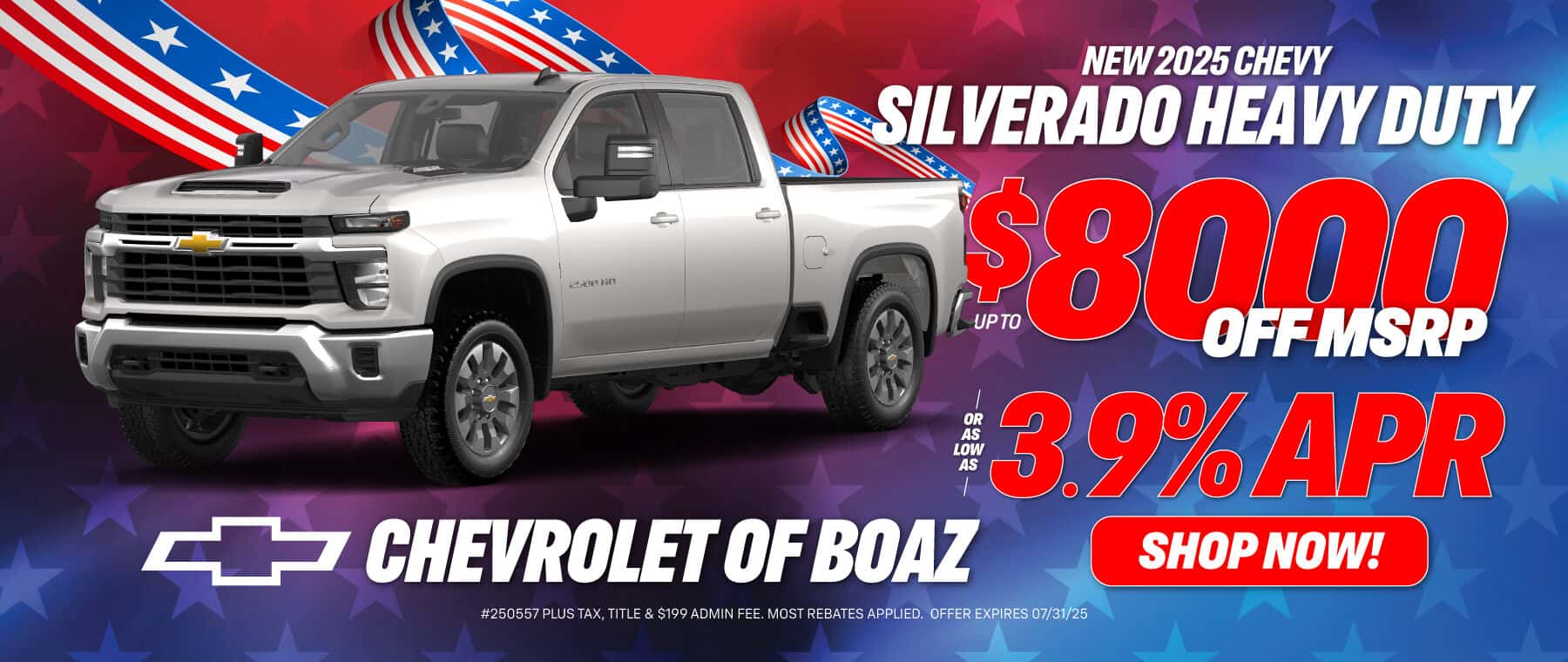 2025 Silverado Heavy Duty $8000 Off MSRP