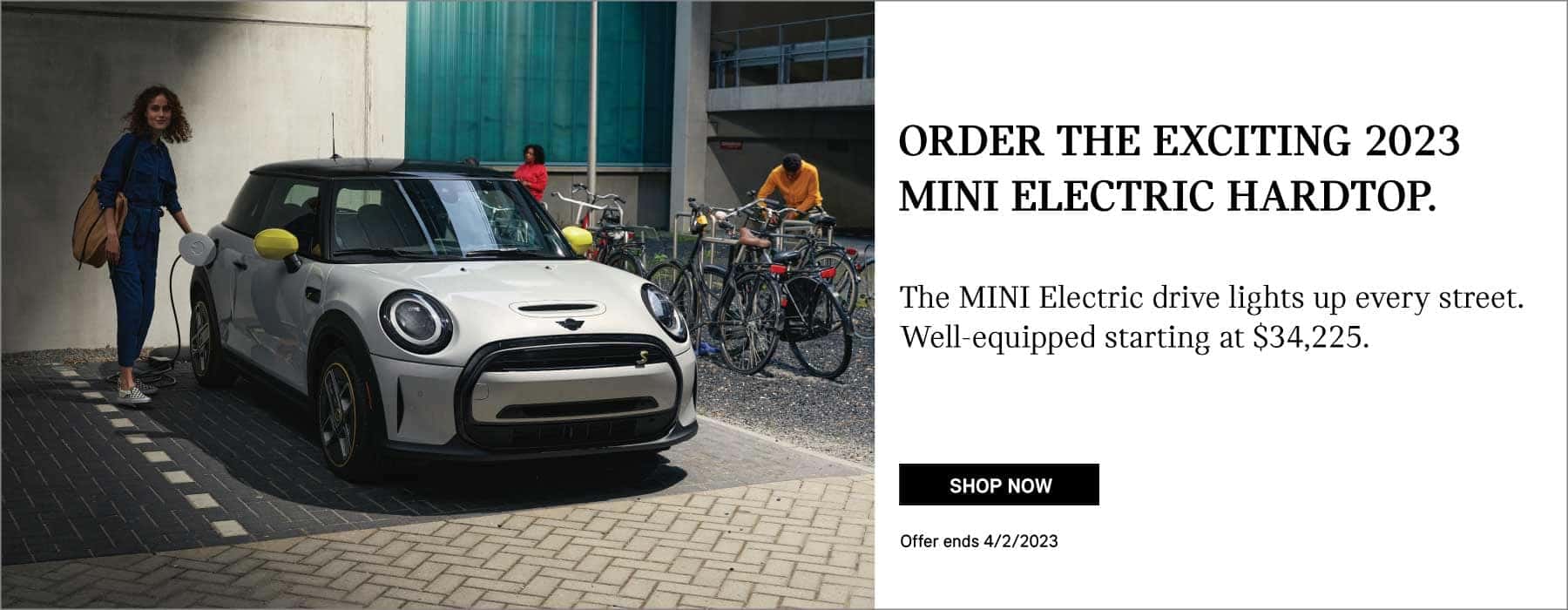 MINI ELectric, well equipped, click here to reserve yours.