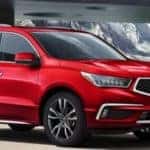 2020 acura mdx parked near the mountains