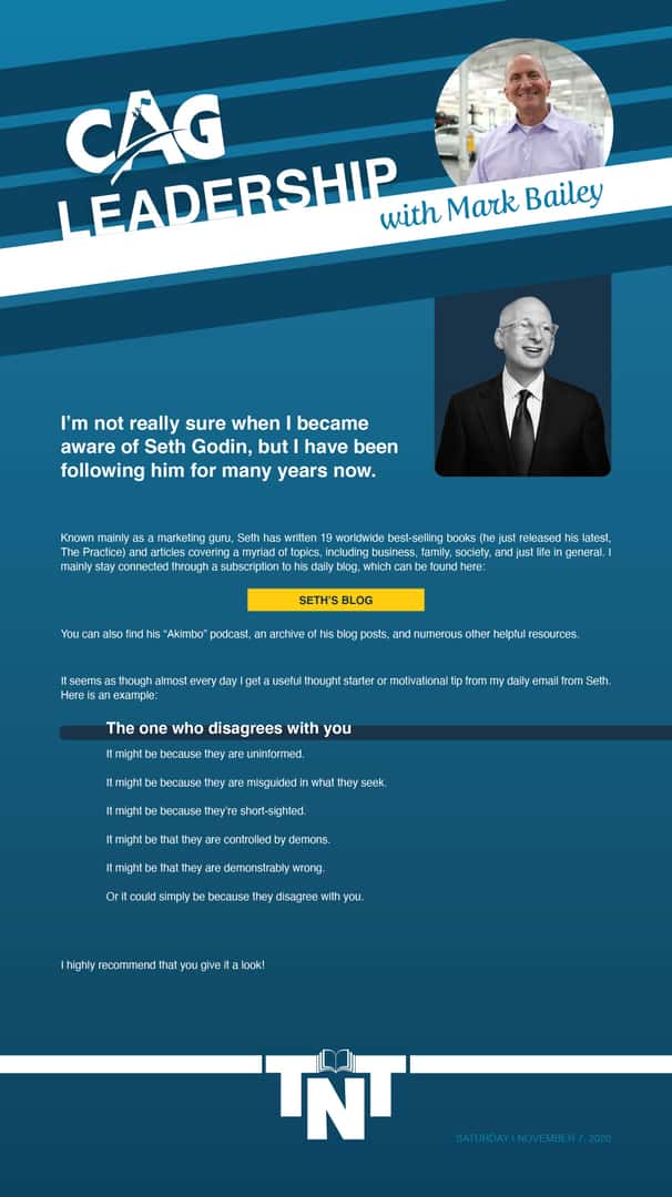 Seth Godin Blog - Mark Bailey