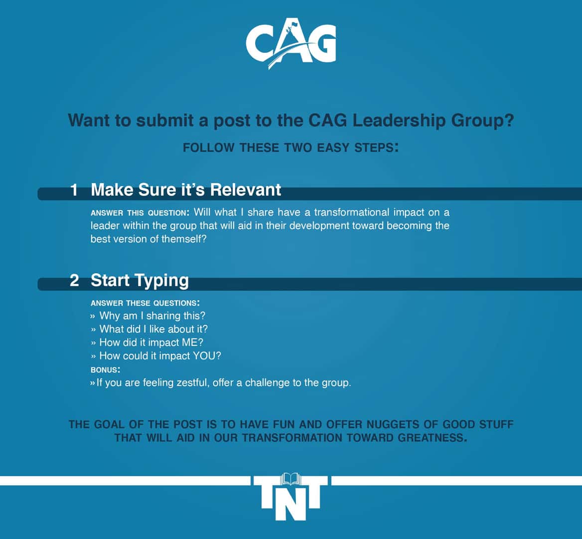 CAG Leadership Posting Guidelines