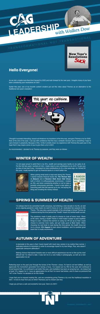 Themes Over Resolutions - Walker Dow