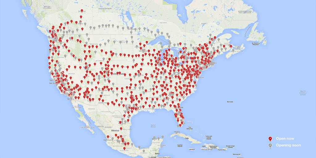 Tesla supercharger store network cost