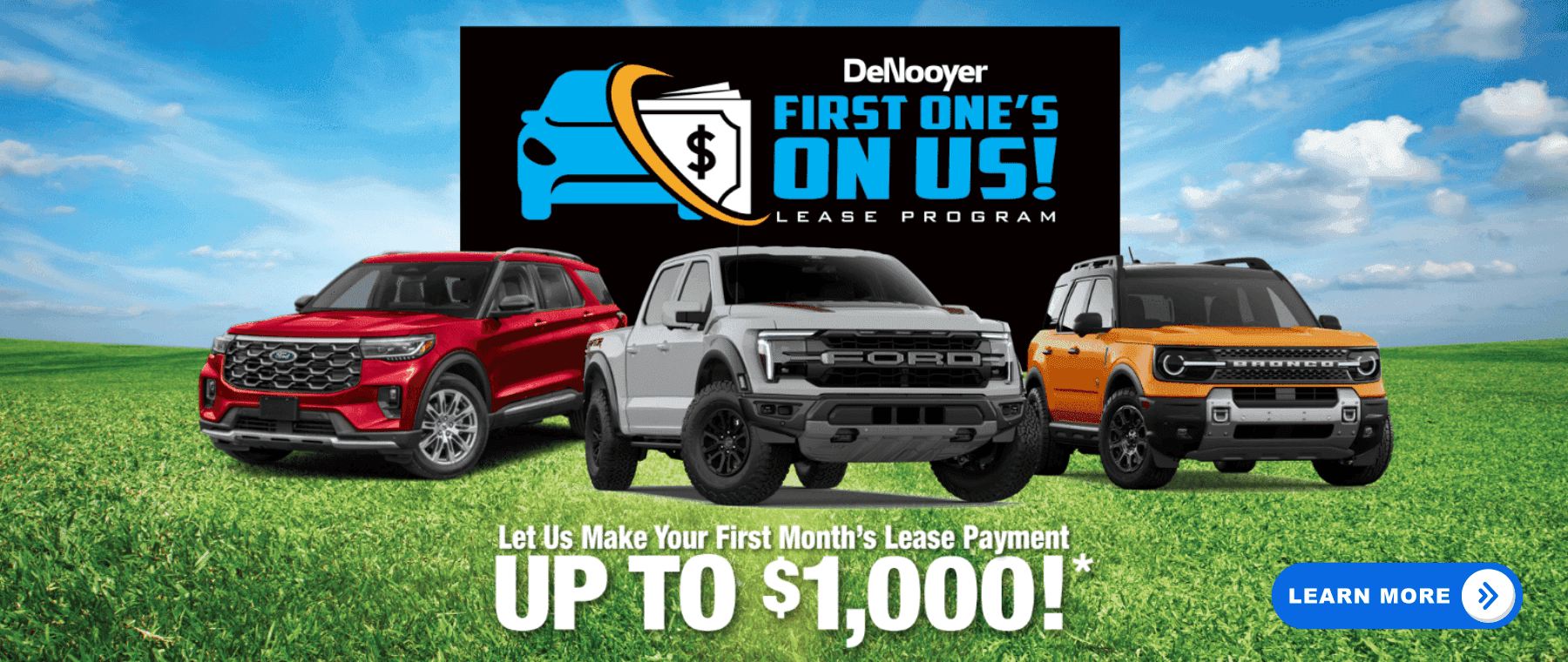 denooyer first ones on us lease program