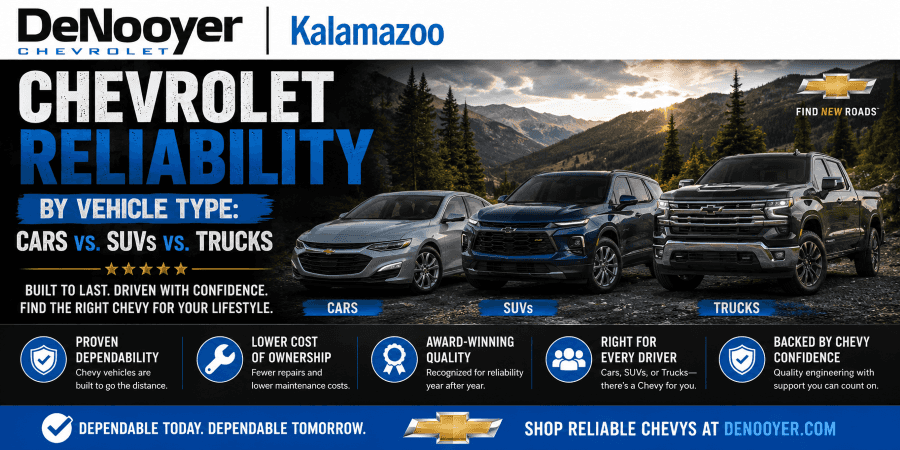 Chevrolet Reliability by Vehicle Type Cars vs SUVs vs Trucks