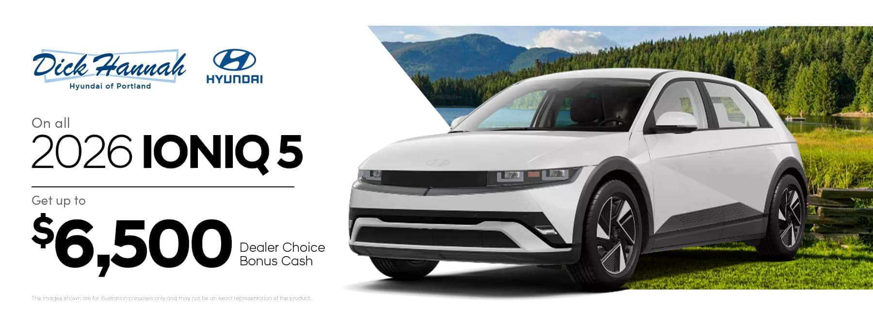 All 2026 Ioniq 5 $6,500 Dealer Choice Bonus Cash