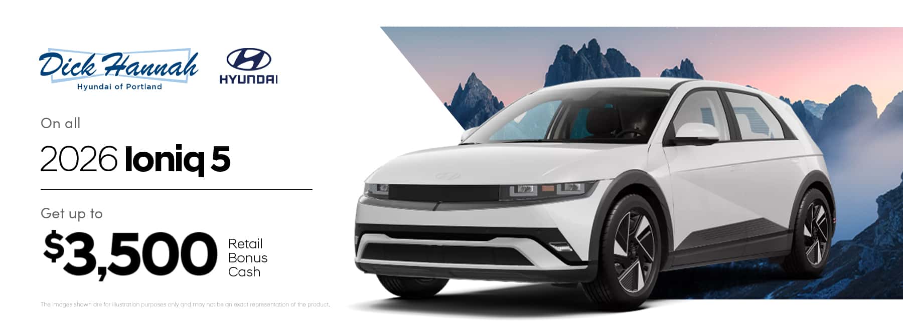 All 2026 Ioniq5 $3,500 Retail Bonus Cash